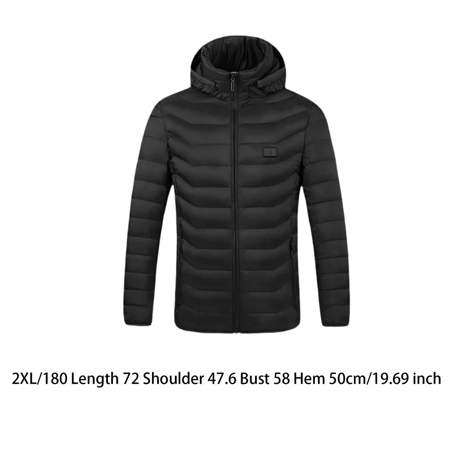Winter Heated Warm Coat Hooded, Windproof