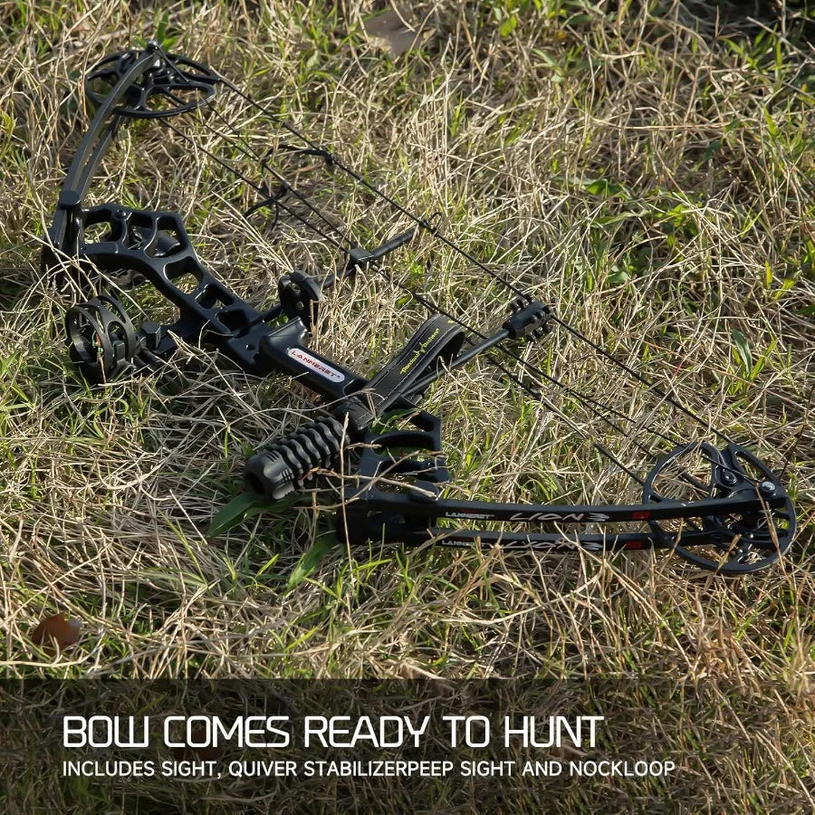 Adjustable RightHand Compound Bow and Archery Set for Adults and Beginners with 070 lbs Draw Weight 2531 Draw Length Up to IBO