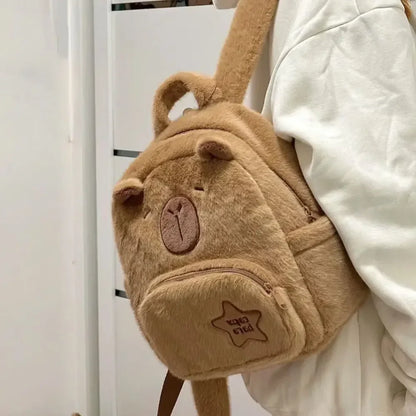 School backpack Kawaii Capybara Plush Versatile