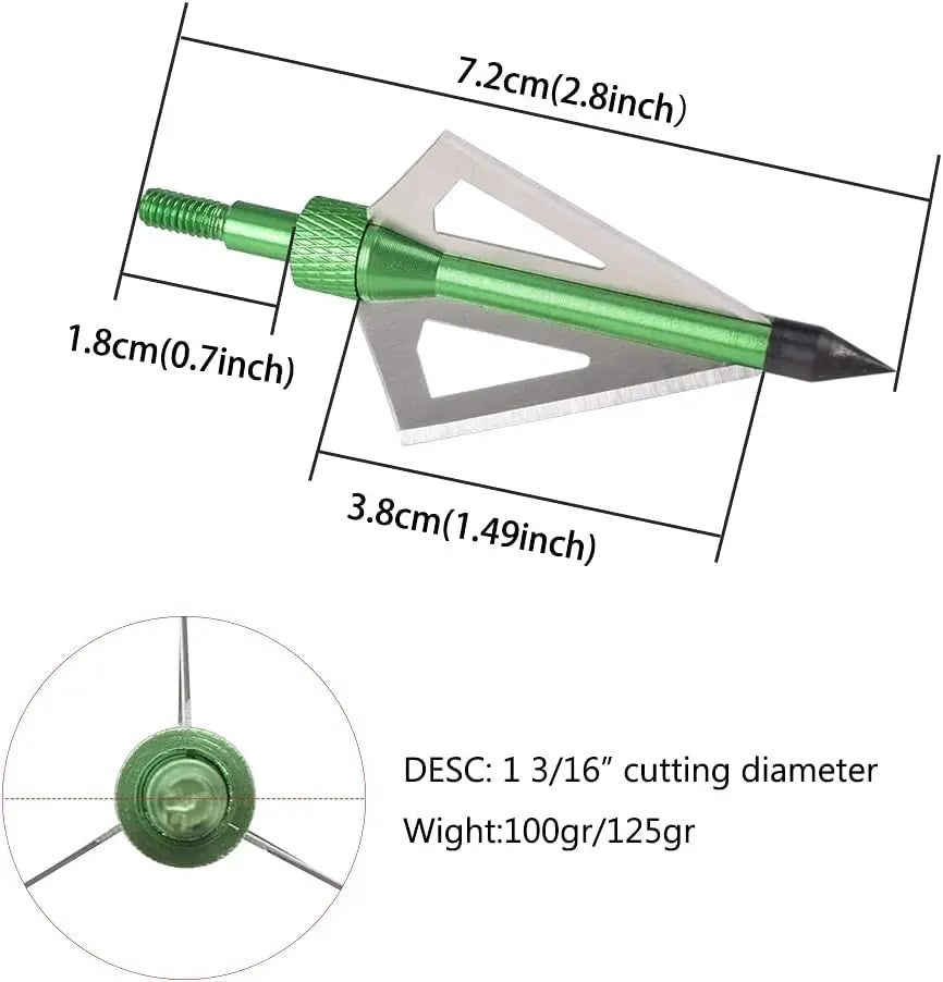6 Pack Elong Crossbow Bolts 20 Inch Carbon with Broad Head Arrows