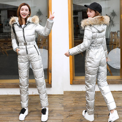 One Piece Outfit Ski Suit Women Jacket Winter Jumpsuit ll