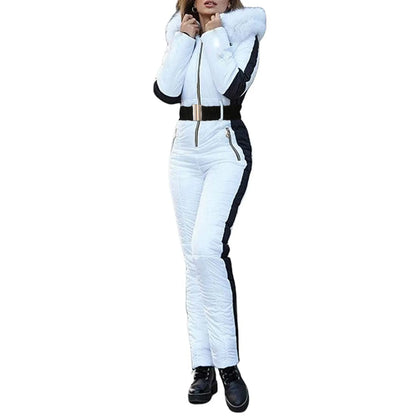 Women's Winter Outdoor Sports Jacket Jumpsuit, Removable Sports Zipper