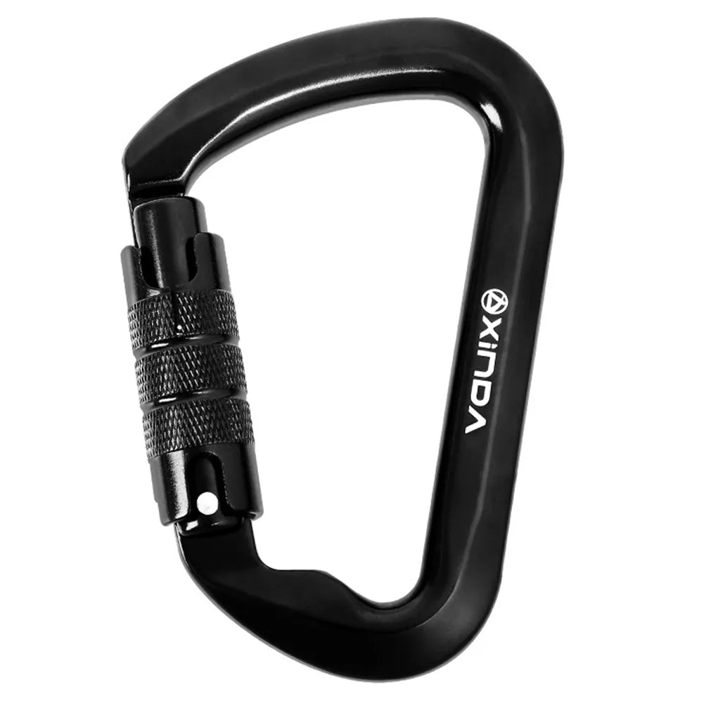 30kN Locking Carabiner Heavy Duty D-Shaped for Rock Climbing.