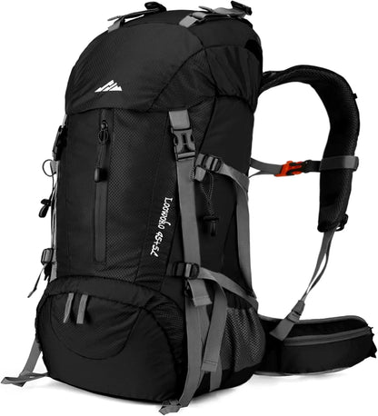 Hiking Backpack, Waterproof Camping Essentials Bag, with Rain Cover.