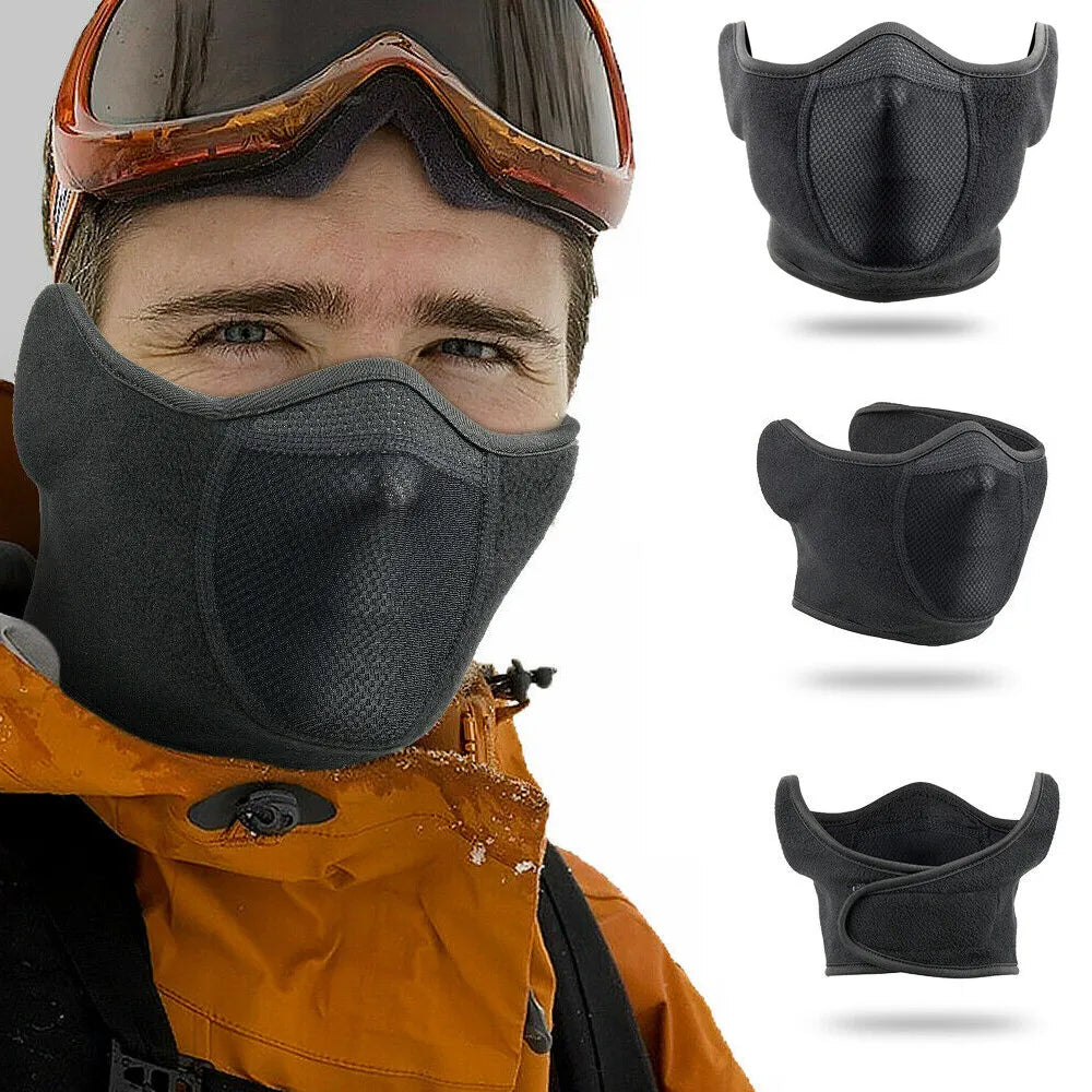 Half Face Mask, Windproof, Thermal, With Velcro wrap around