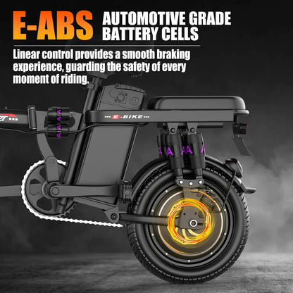 500W Adult Electric Bike, 300lbs Weight-bearing Capacity, 48V15Ah E-BIKE, Multiple Shock Absorbers, for Heavy Weight Population