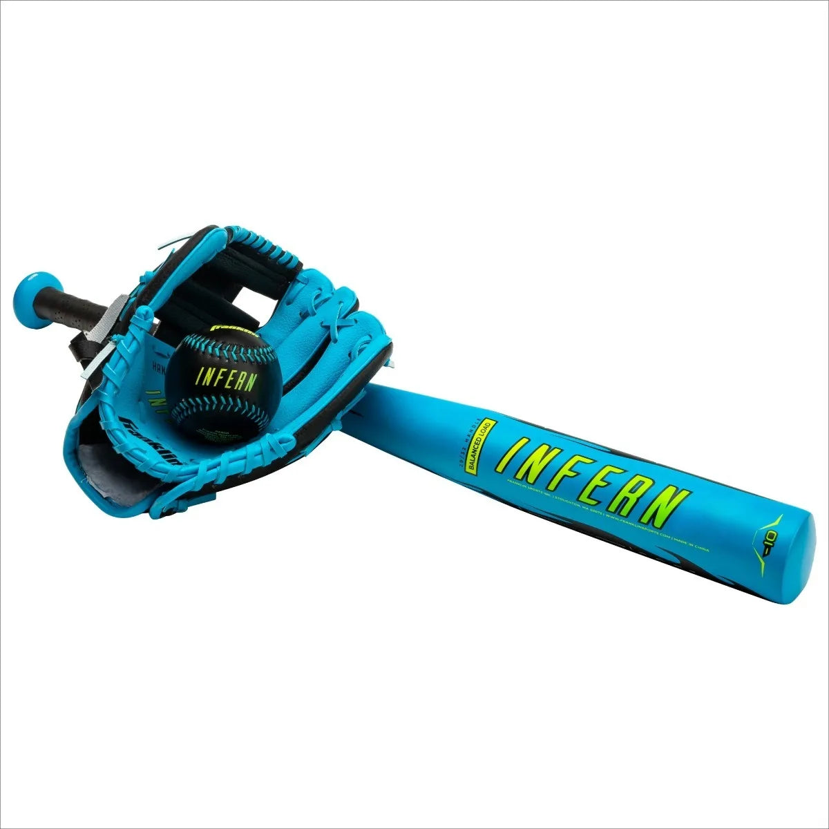 25 Inch Franklin Sports Blue Inferno Tee Ball Set.