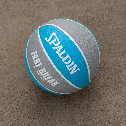 Fast Break All Surface Blue/Silver Basketball Size 7, 29.5"