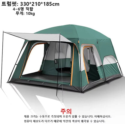 Upgraded 4 Season Camping Tent 3-12 Person Waterproof Windproof Double Layer