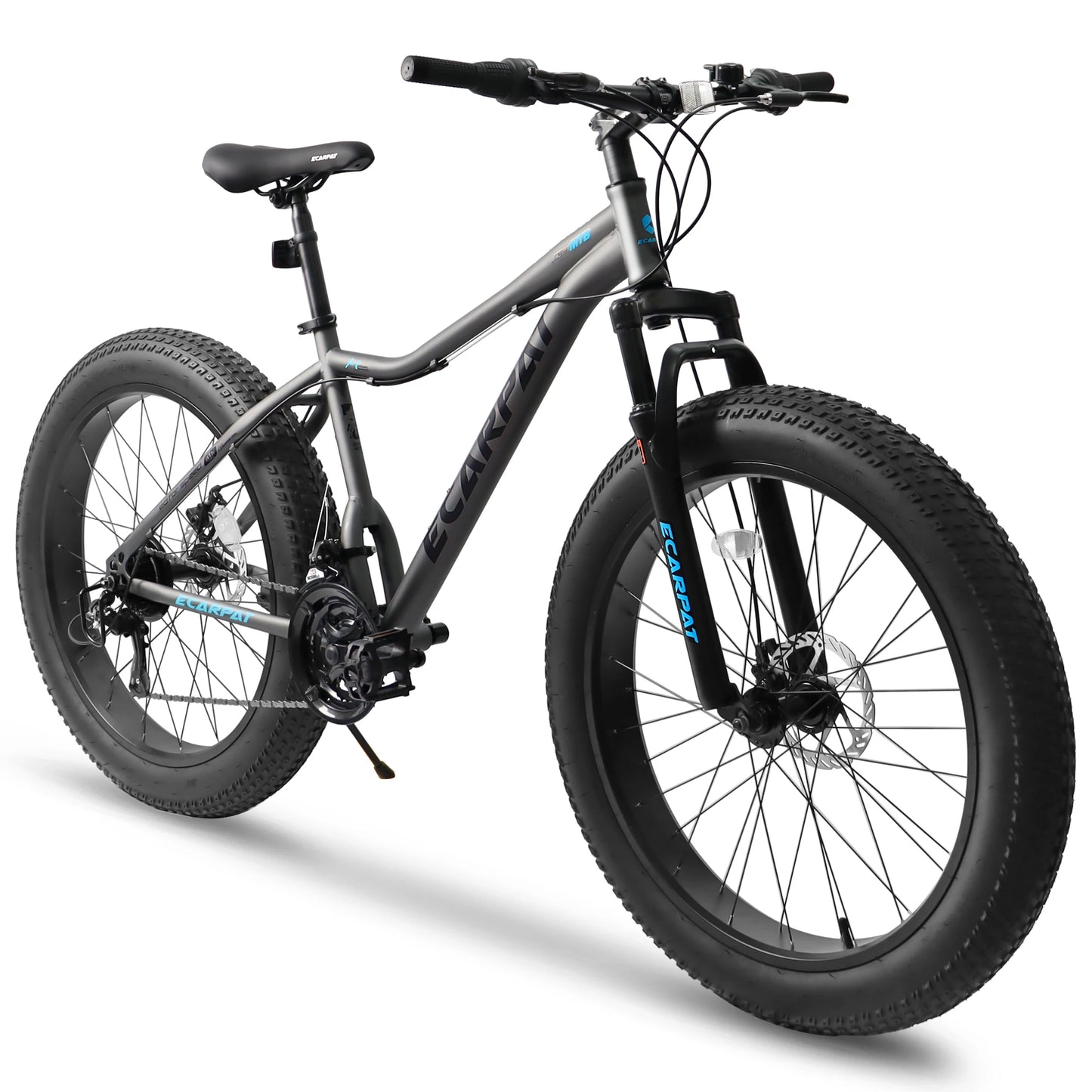 26 Inch Mountain Bike, 4-Inch Wide Fat Tires, 21 Speed,  Steel Frame, Disc Brake