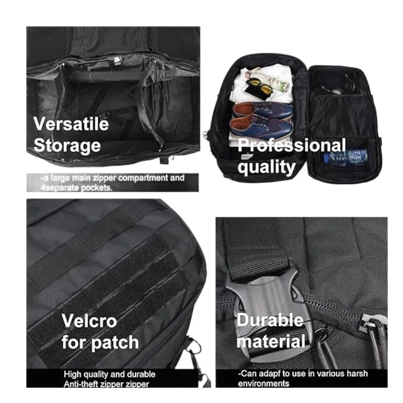 45L Large Capacity Durable 3-in-1 Duffle Backpack
