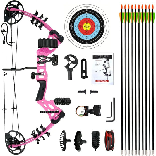 Youth Compound Bow Set 15-45Lbs, For Teens and Beginner