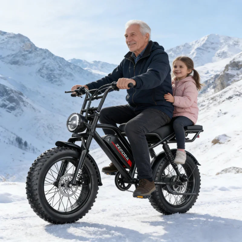 14 20 inch Electric fat bike 1000w 2000w 30-50MPH 30-60Miles Adjustable front brake