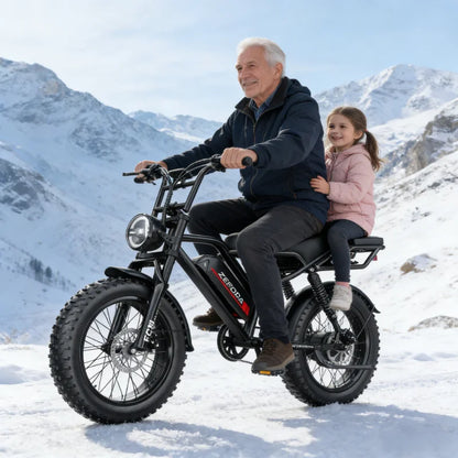 14 20 inch Electric fat bike 1000w 2000w 30-50MPH 30-60Miles Adjustable front brake