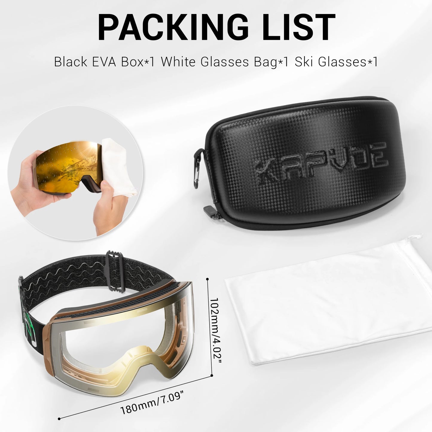 KAPVOE Photochromic Ski Goggles