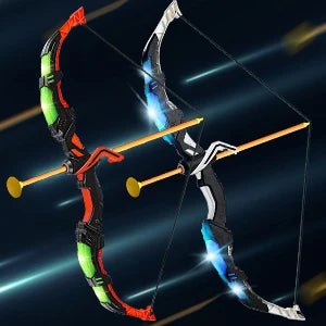 2X Bow, Arrow + Guns Toys, with stand For Kids.
