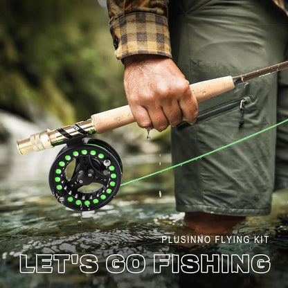 4-Piece Lightweight Graphite Fly Fishing Rod and Reel Combo with Complete Starter Kit