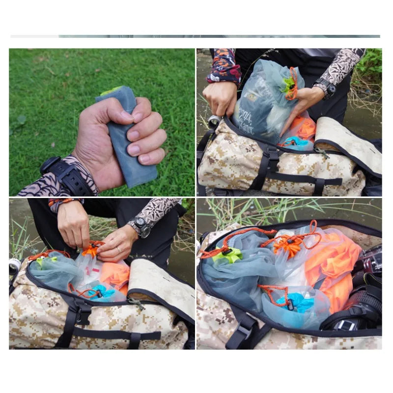 1Pcs Outdoor Ultralight Mesh Storage Bag