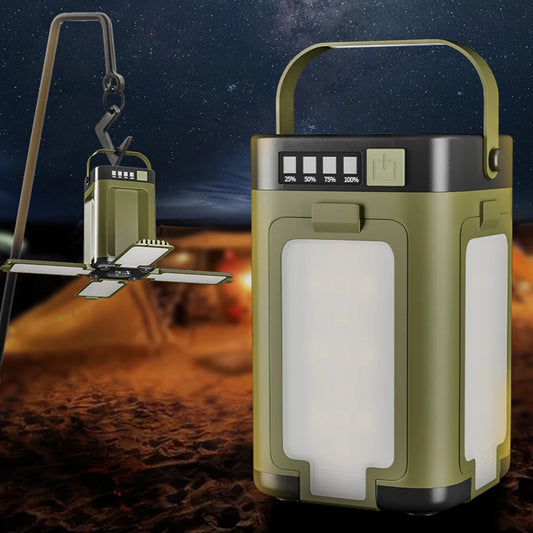 Foldable Camping Light, Power Bank, Rechargeable Lantern ,Solar