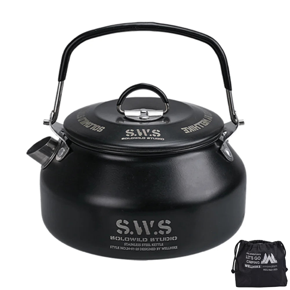 0.8L Outdoor Camping Water Kettle with Handle.
