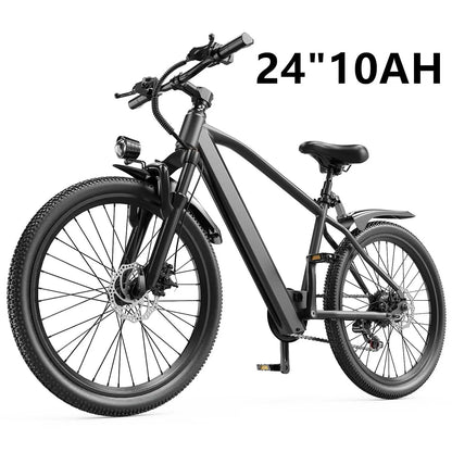 Adults Electric Bicycle, 26", 24" Electric Mountain Bike with 36V Battery Peak 500W Motor,21 Speed