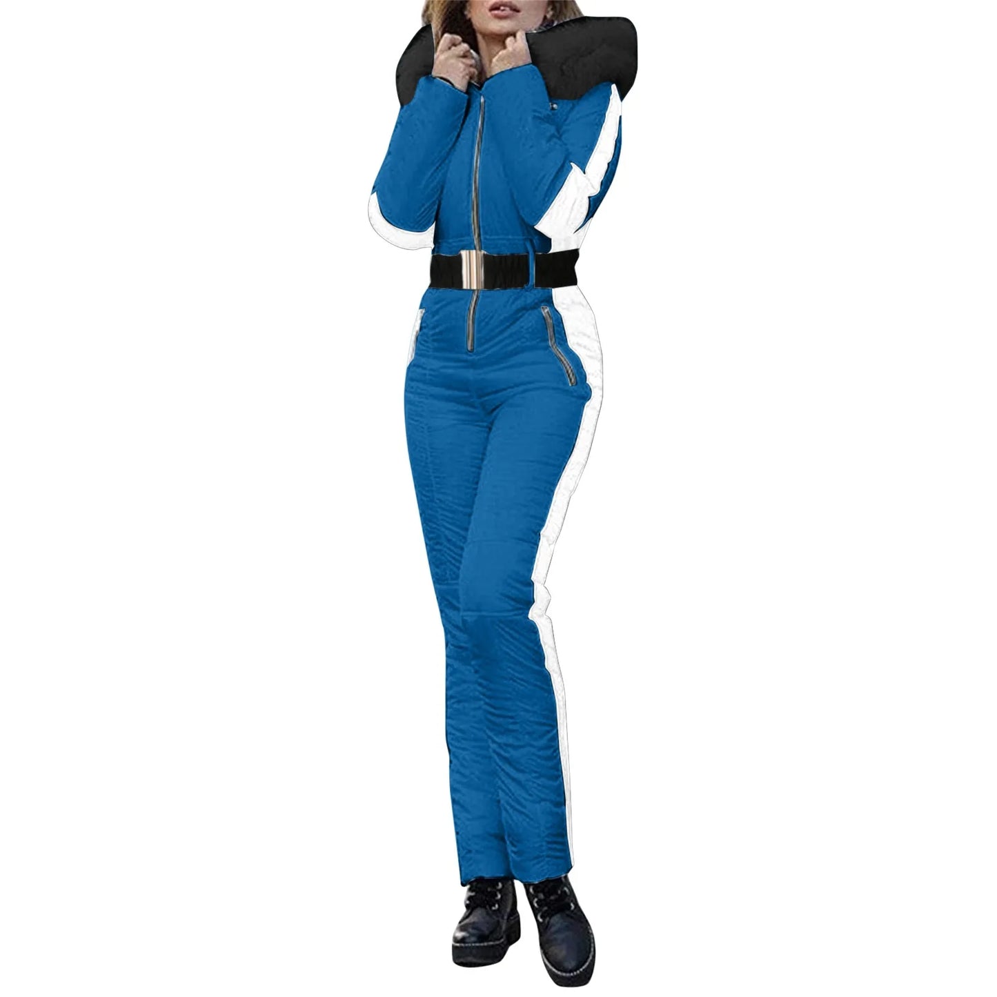 Women's Winter Outdoor Sports Jacket Jumpsuit, Removable Sports Zipper