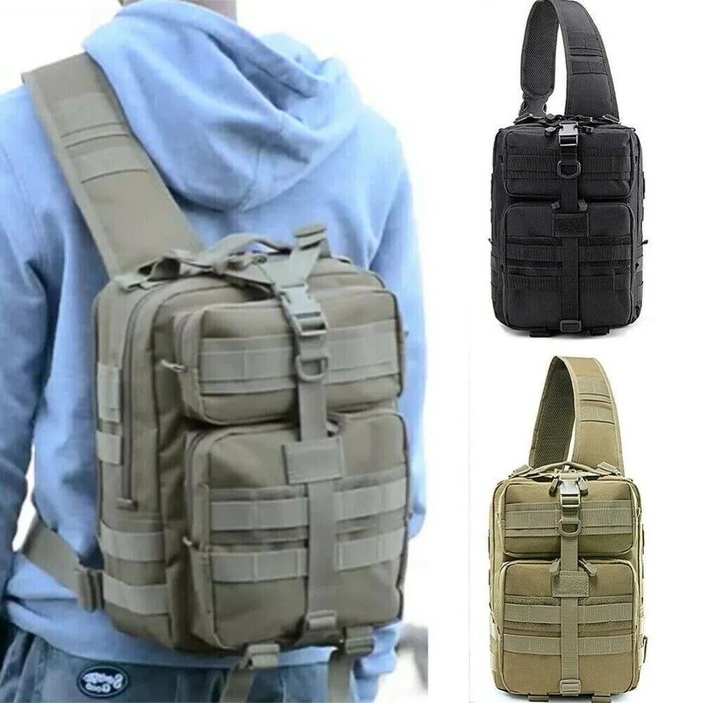 Mens Tactical Chest Bag Backpack