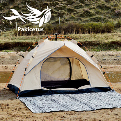 Instant Golden Tent - Portable 3-4 Person Sun & Rain