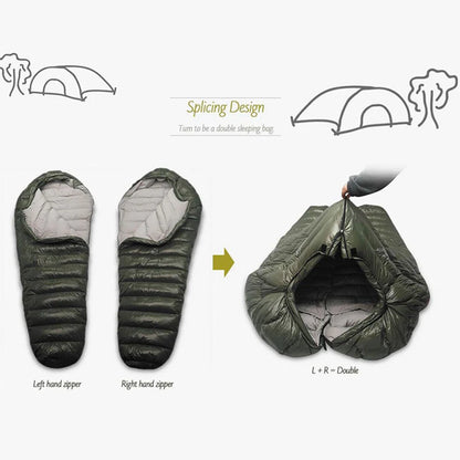 Kamperbox Outdoor Camping Down Sleeping Bag, Winter Warm