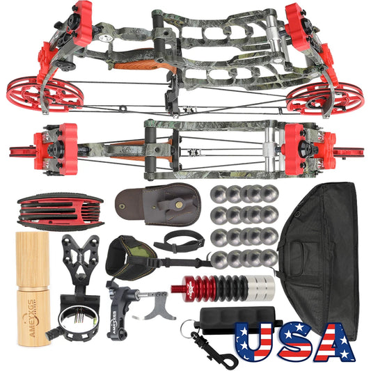 Let off 80% Compound Dual-use Bow Set 19" Axle 30-60lbs