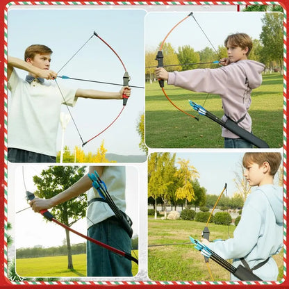 Youth Bow and Arrow Set for Kids, Ambidextrous Recurve Archery Gear