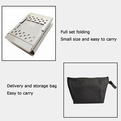 Stainless Steel Camping Wood Stove Portable Folding
