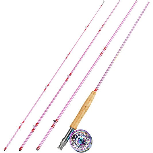 Ultra Light Portable Fly Fishing Rod and Reel Combo, Complete accessory Set