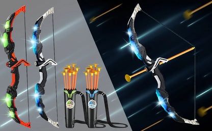 2X Bow, Arrow + Guns Toys, with stand For Kids.