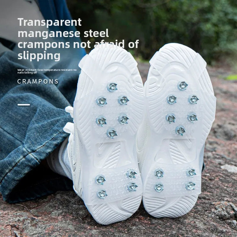 Outdoor Ice Claw Non-slip Shoe Covers Adult Hiking Children Climbing Ice Fishing Snow Boots 10 Teeth Sole Nail Winter Ice Grip