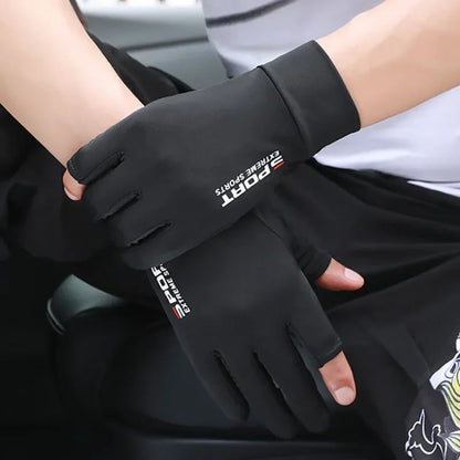 FLYSAND Anti-UV Men Women Fishing Gloves Sunscreen Anti-skid