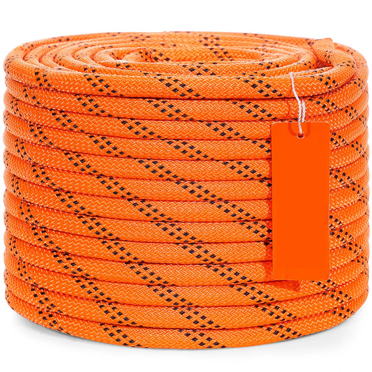 SucceBuy 120ft Dual-Weave Polyester Cord 3/8 1/2in 48-Strand Multi-Use Rope