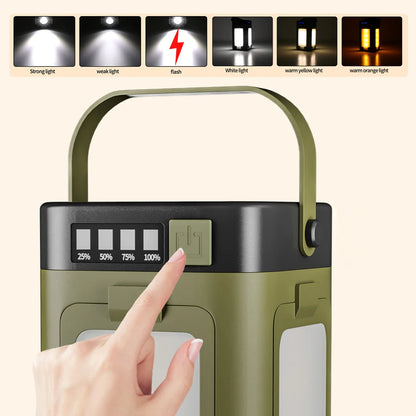 Solar Camping Lantern Foldable Camping Light, Waterproof ,Rechargeable Lantern
