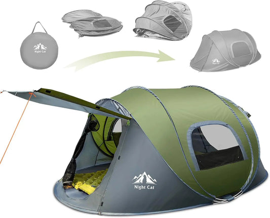 2-Person Pop-Up Camping Tent: Waterproof, Instant Setup