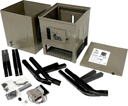 Boss Buck Stand & Fill Sled Feeder with Diverter Plate & Solar Panel