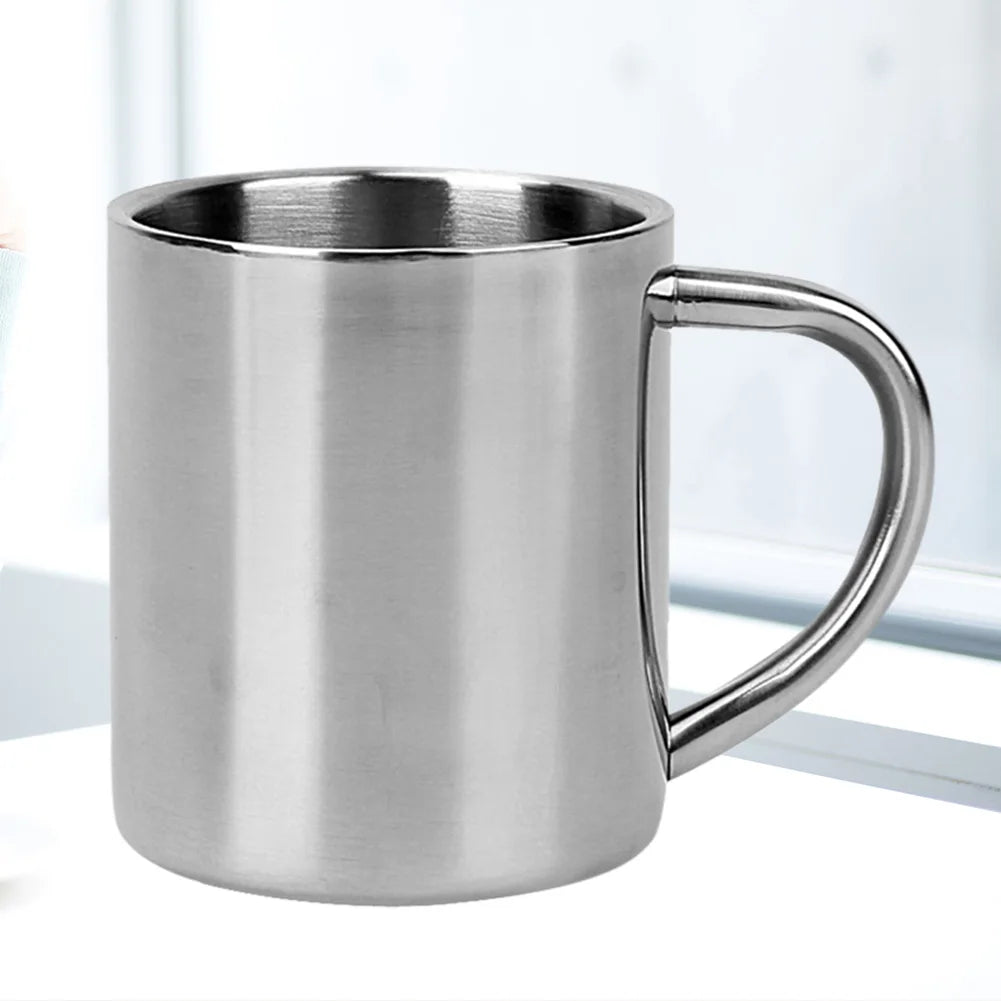 220ml Drinking Cup with Handle Stainless Steel