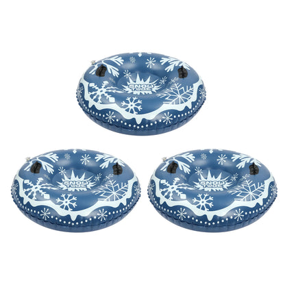 Three 40 inch Inflatable Snow Sleds