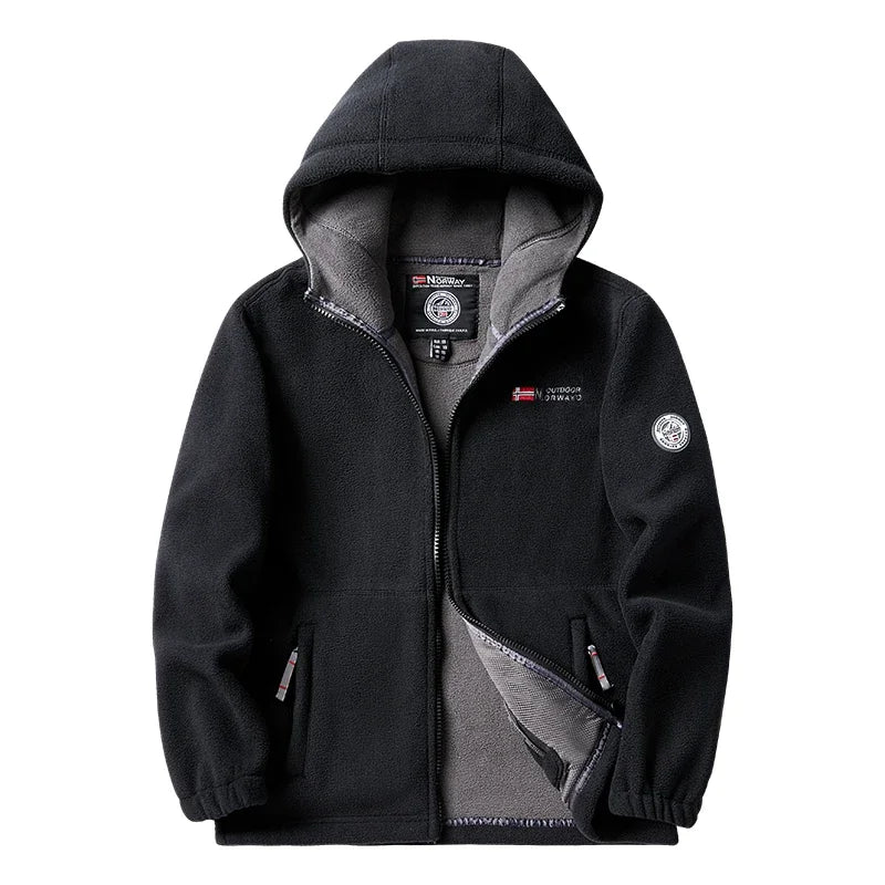 Winter Fleece Jacket Men's Casual Thickened Wool Jacket
