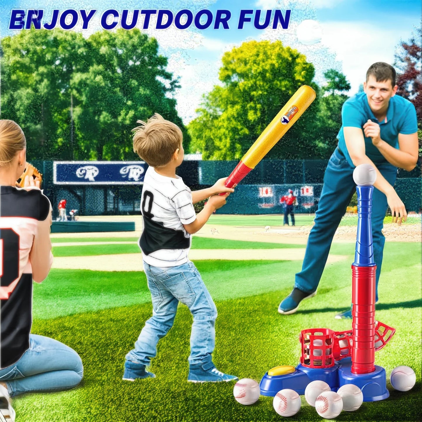 Baseball Seat Set, Foot-Operated Pitching Machine, Automatic Baseball Launcher.