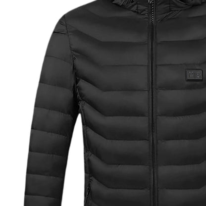 Winter Heated Warm Coat Hooded, Windproof