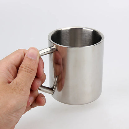 220ml Drinking Cup with Handle Stainless Steel