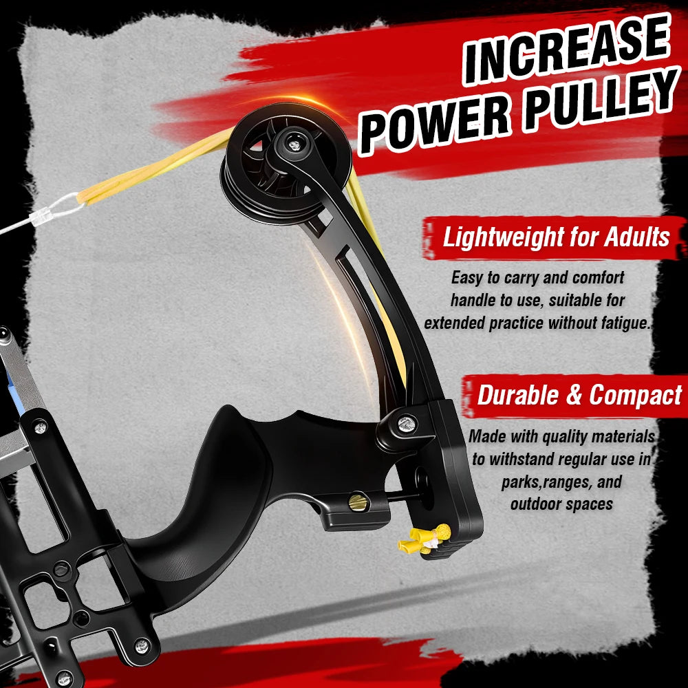 Lightweight Adult Compound Bow, 50-Shot High-Precision Design with Green Light Rail