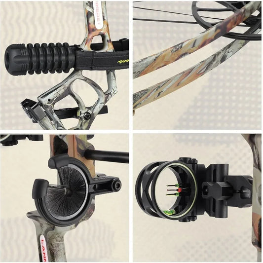 Compound Bow Package Fully Adjustable for Youth and 22.5"-30" Draw