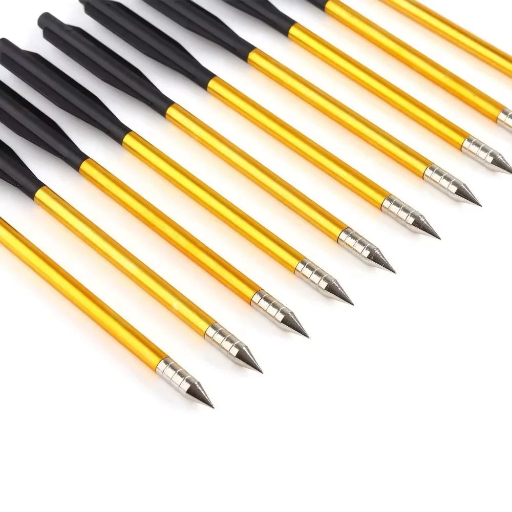 12Pcs Shooting Arrow Crowwbow Outdoor Hunting Aluminum Tips