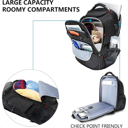 Laptop Backpack 17.3 inch XL Computer Backpack WaterRepellent.